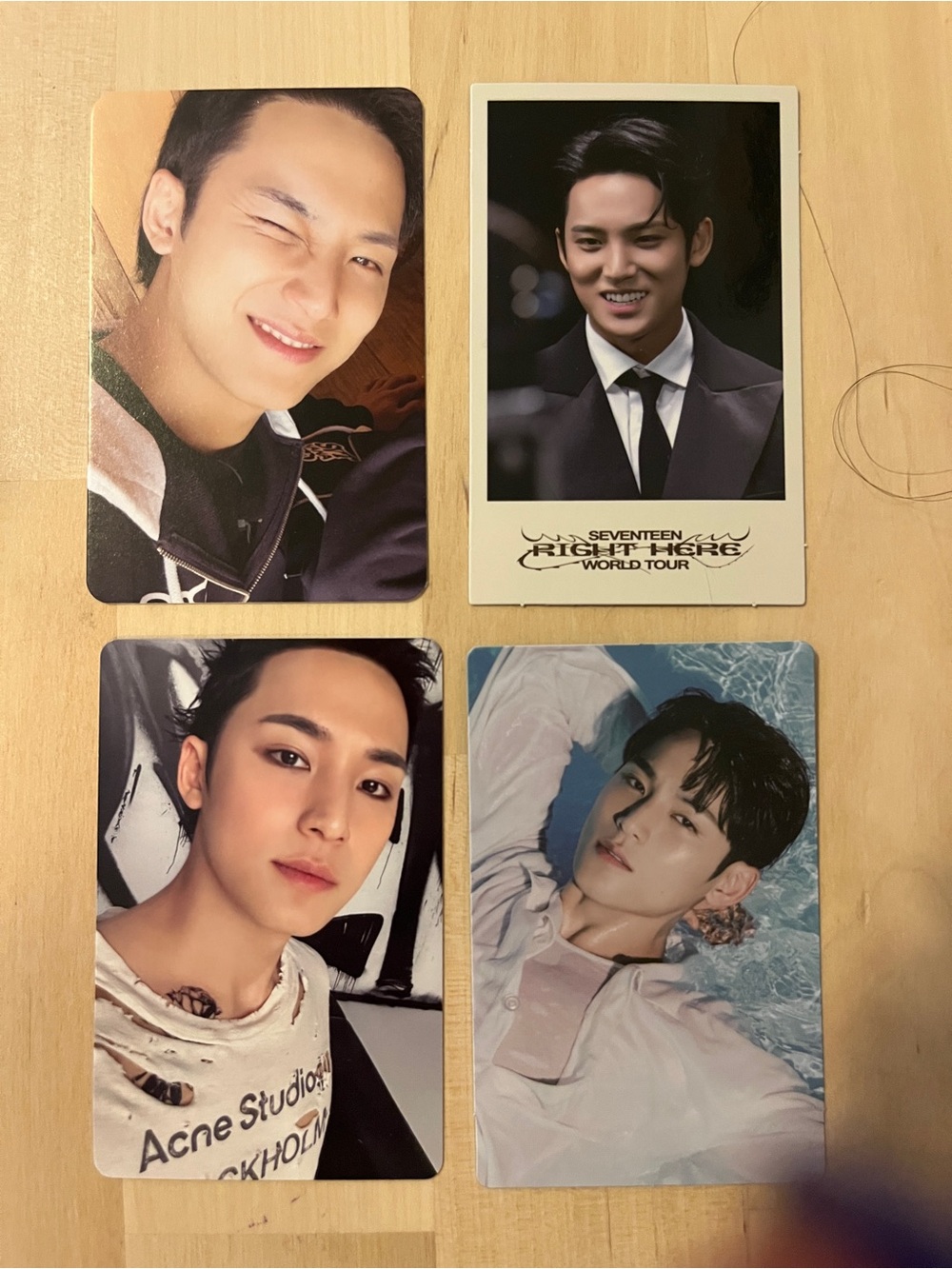 Set of 4 OFFICIAL Mingyu of Seventeen photocards (set #2)